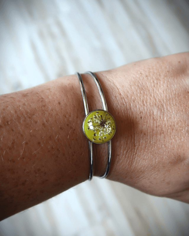 Bracelet fleuri Joie (jaune) | BR14 | Ombelles