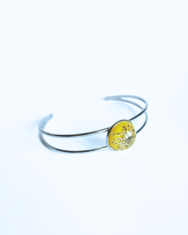 Bracelet fleuri Joie (jaune) | BR14 | Ombelles