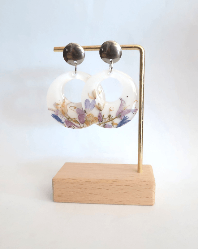 Grandes Boucles d'oreilles fleuries Jardin enchanté | BO229F