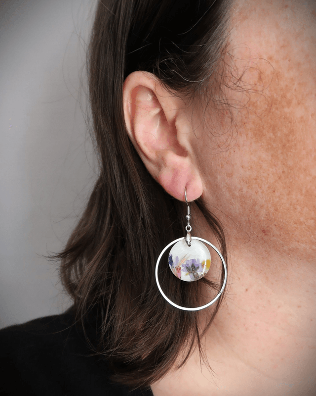 Boucles d'oreilles fleuries Rêveuse | BO05