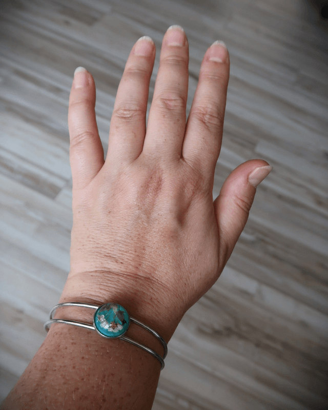 Bracelet fleuri Charme floral (turquoise) | BR01
