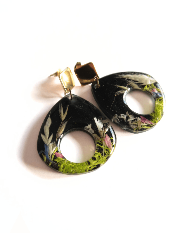 Grandes Boucles d'oreilles fleuries Jardin inspirant | BO033