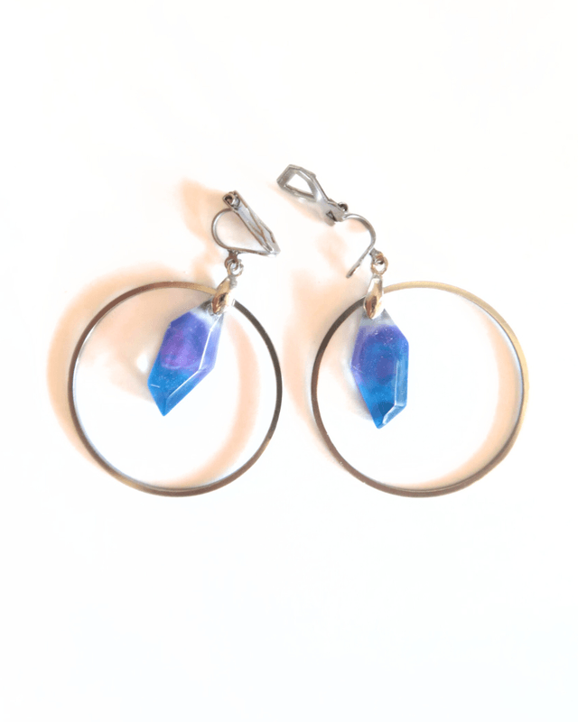 Boucles d'oreilles Clips Eclat de galaxie | BO198