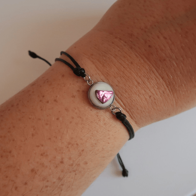 Bracelet cordon Éclat rose | BR283