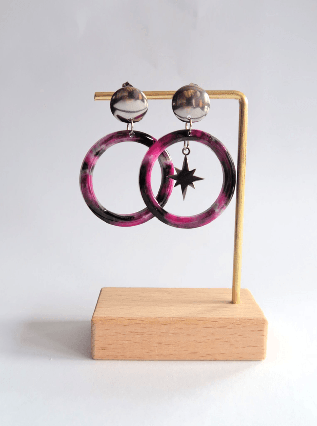 Boucles d'oreilles Pink n' roll | BO121A