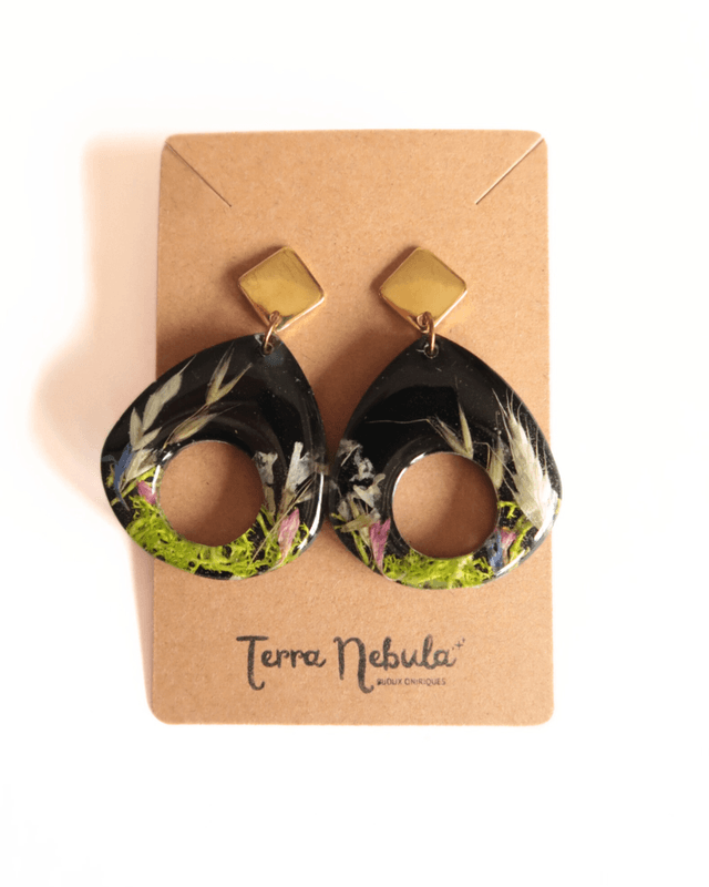 Grandes Boucles d'oreilles fleuries Jardin inspirant | BO033