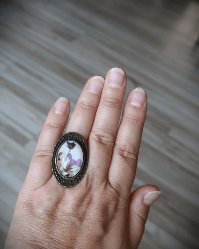 Bague fleurie baroque Symphonie en Fleurs | BA030