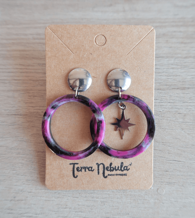 Boucles d'oreilles Pink n' roll | BO121A