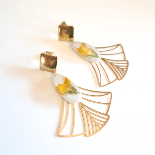 Boucles d'oreilles fleuries Eclat doré | BO218