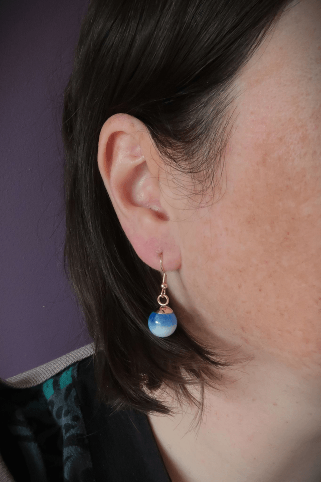 Boucles d'oreilles Sphères Nuage | BO228A