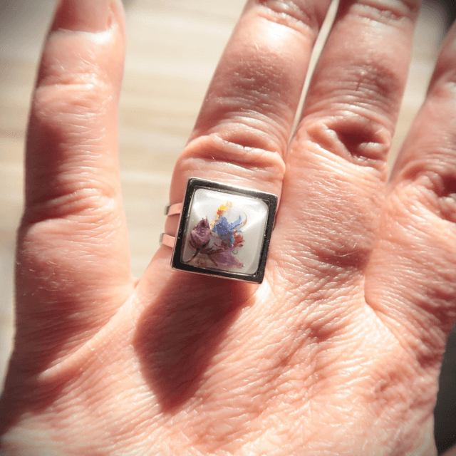 Bague fleurie Patience | BA008