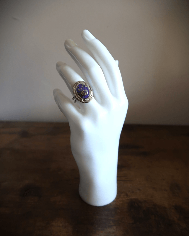 Bague fleurie style baroque Violette | BA09 | Ombelles
