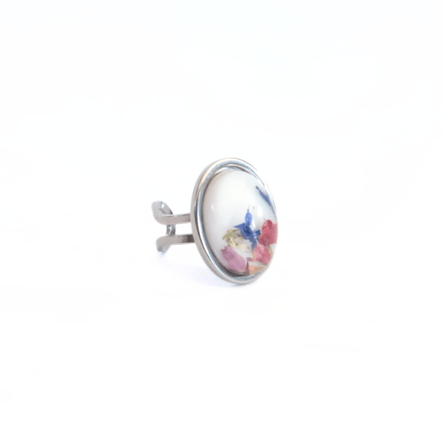 Bague ovale fleurie Printemps | BA011