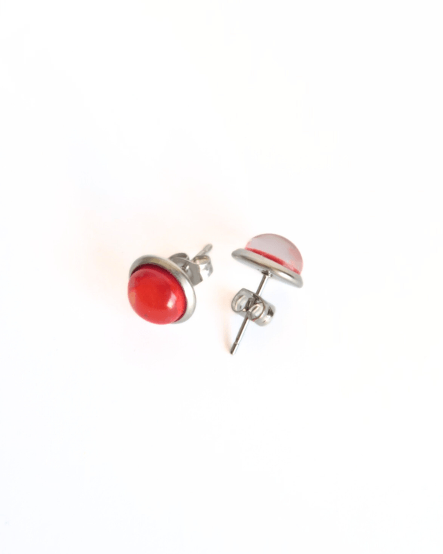 Boucles d'oreilles P'tites Puces Rouge | BO027
