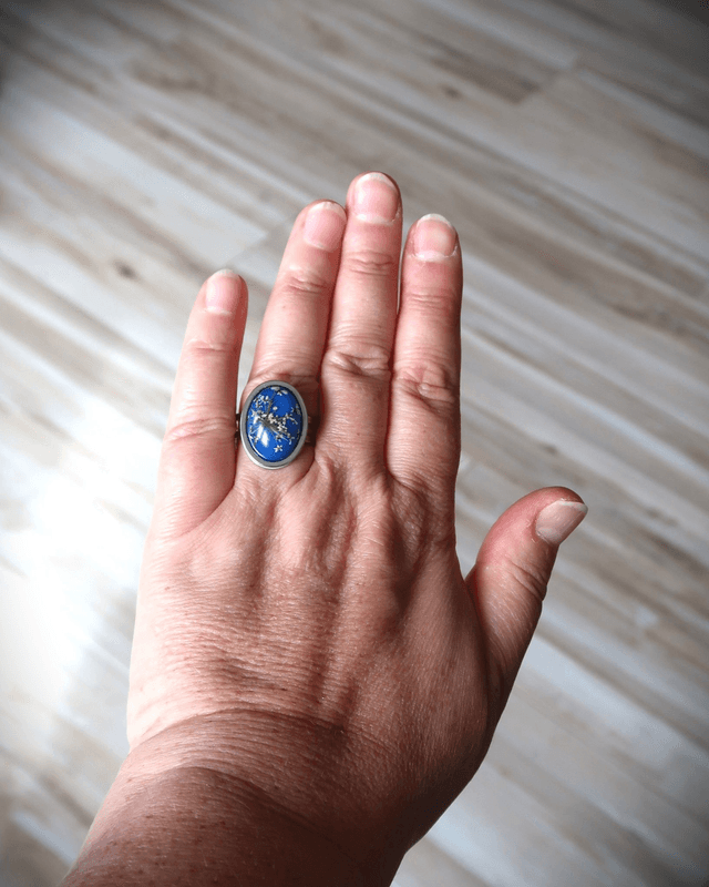 Bague ovale fleurie Paisible | BA035 | Ombelles