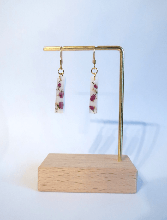 Boucles d'oreilles fleuries Bruyère | BO096F
