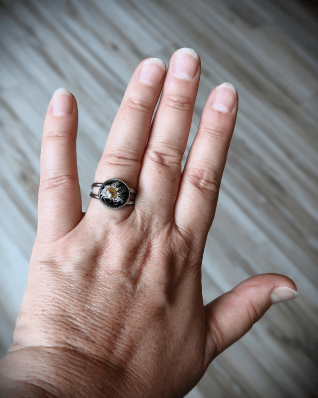Bague fleurie Pâquerette | BA025