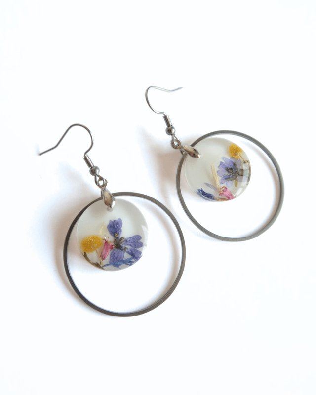 Boucles d'oreilles fleuries Rêveuse | BO05
