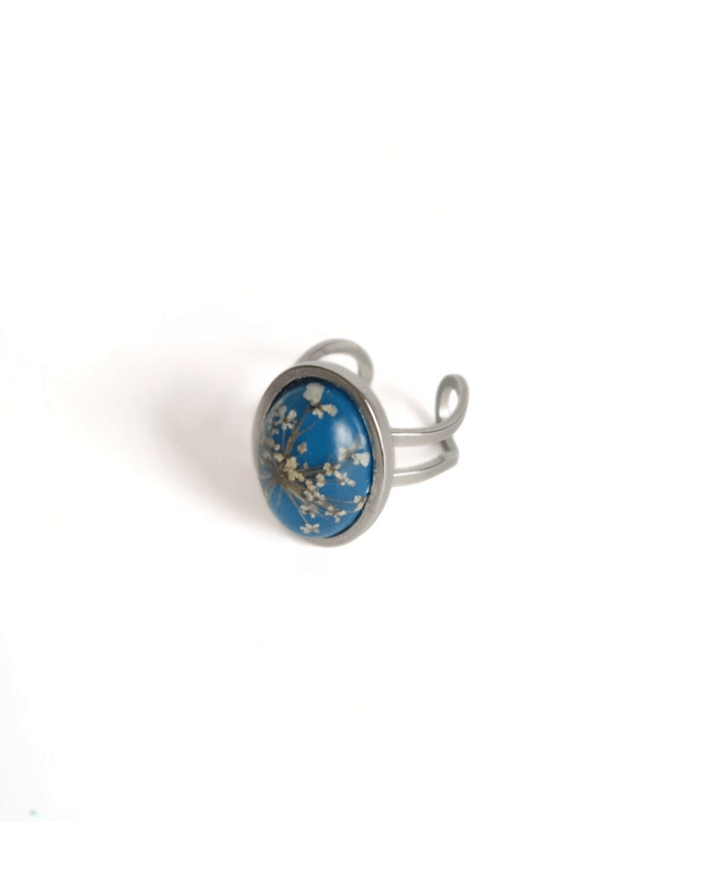 Bague ovale fleurie Paisible | BA035 | Ombelles
