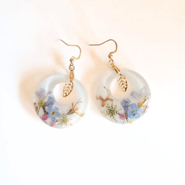 Grandes Boucles d'oreilles fleuries Radieuse | BO007