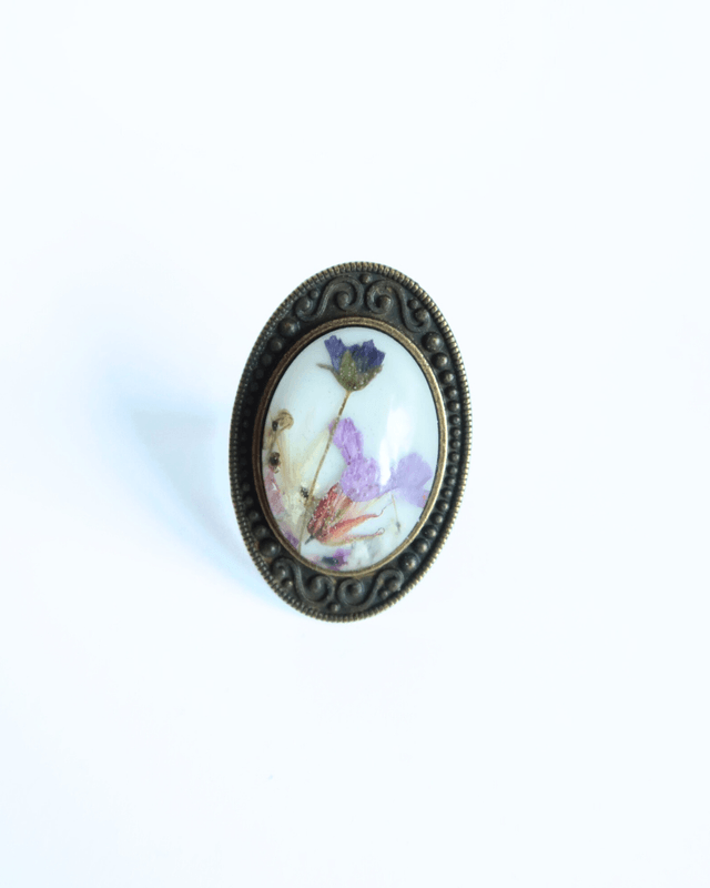 Bague fleurie baroque Symphonie en Fleurs | BA030