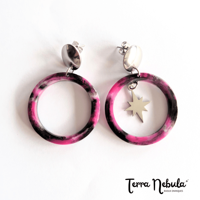 Boucles d'oreilles Pink n' roll | BO121A