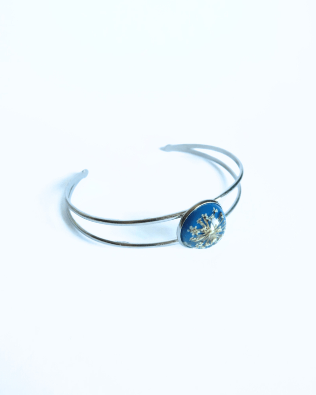 Bracelet fleuri Patience (bleu) | BR13 | Ombelles