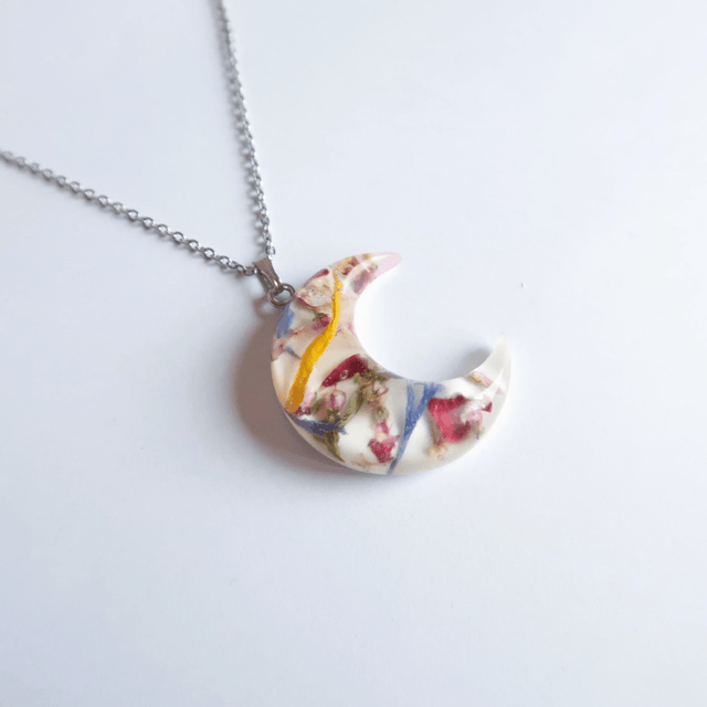 Collier Lune Fleurie Gourmandise | CO273