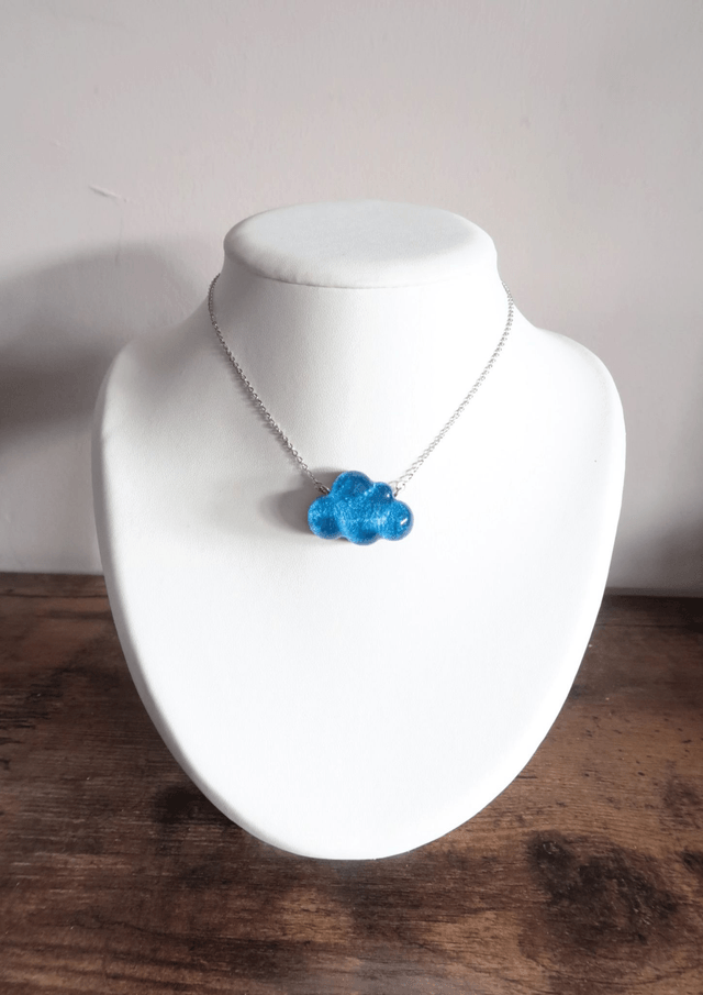 Collier Nuage bleu | CO274P | Pétri