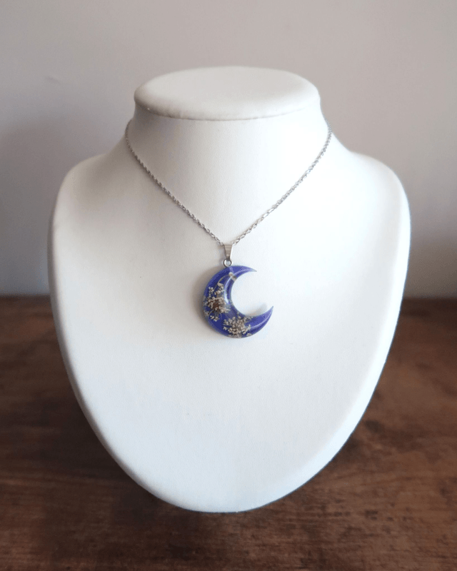 Collier Lune Fleurie Violette | CO003 | Ombelles
