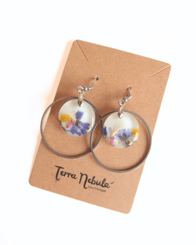 Boucles d'oreilles fleuries Rêveuse | BO05