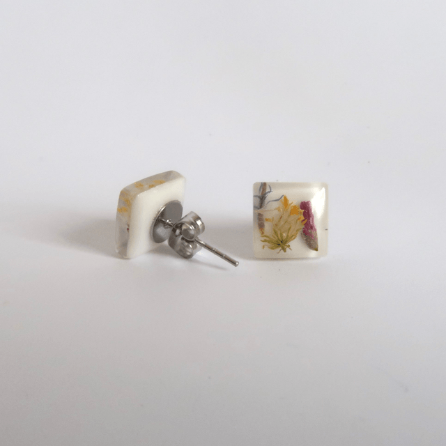 Boucles d'oreilles P'tites puces Tableau Fleuri | BO230F