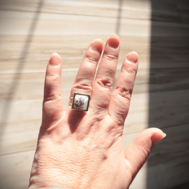 Bague fleurie Patience | BA008