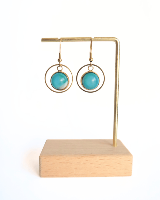 Boucles d'oreilles Hermès Ciel bleu | BO024