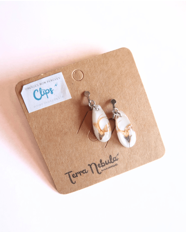 Boucles d'oreilles Clips Fleuris Romarin | BO202