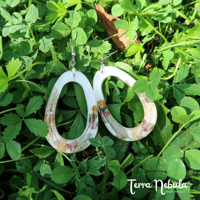 Grandes Boucles d'oreilles fleuries Champêtre | BO247F