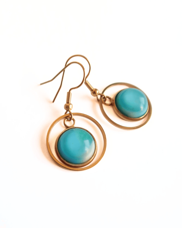 Boucles d'oreilles Hermès Ciel bleu | BO024