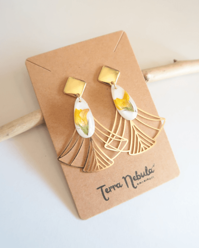 Boucles d'oreilles fleuries Eclat doré | BO218
