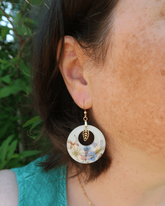 Grandes Boucles d'oreilles fleuries Radieuse | BO007