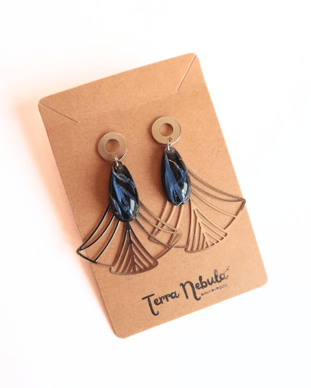 Boucles d'oreilles fleuries Centaurée | BO019