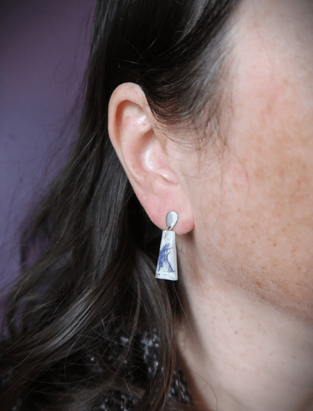 Boucles d'oreilles fleuries Bleuet | BO095F