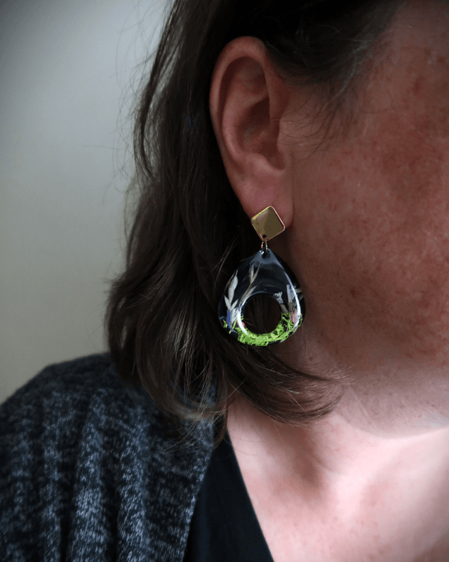 Grandes Boucles d'oreilles fleuries Jardin inspirant | BO033