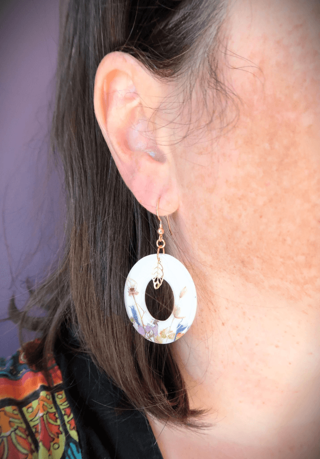 Grandes Boucles d'oreilles fleuries Prairie | BO210F