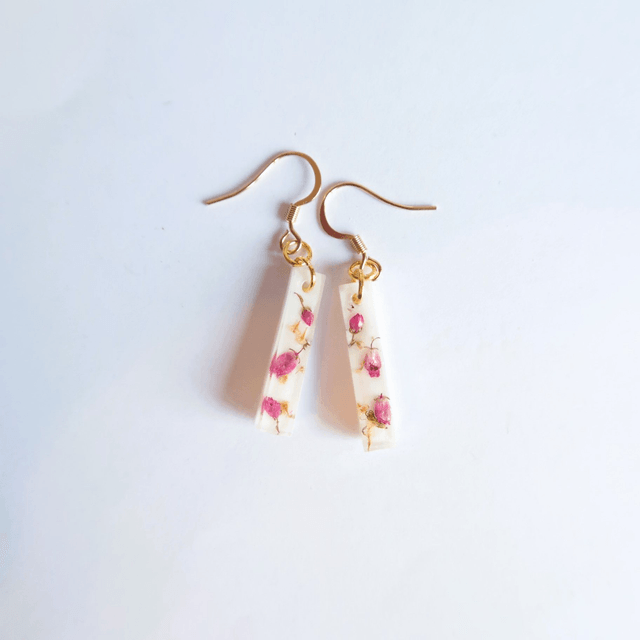 Boucles d'oreilles fleuries Bruyère | BO096F