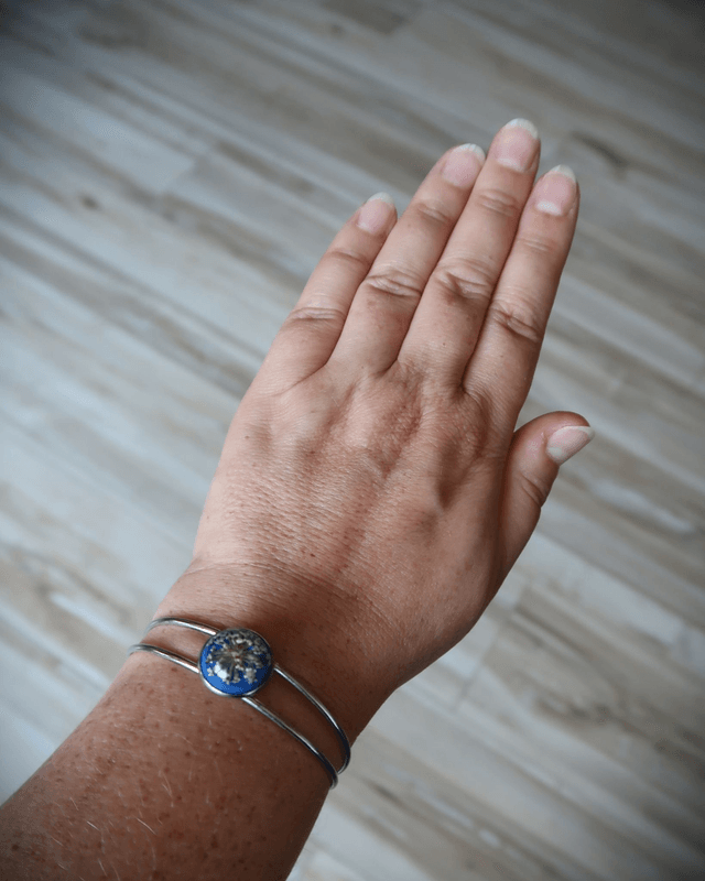 Bracelet fleuri Patience (bleu) | BR13 | Ombelles