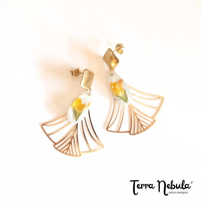 Boucles d'oreilles fleuries Eclat doré | BO218