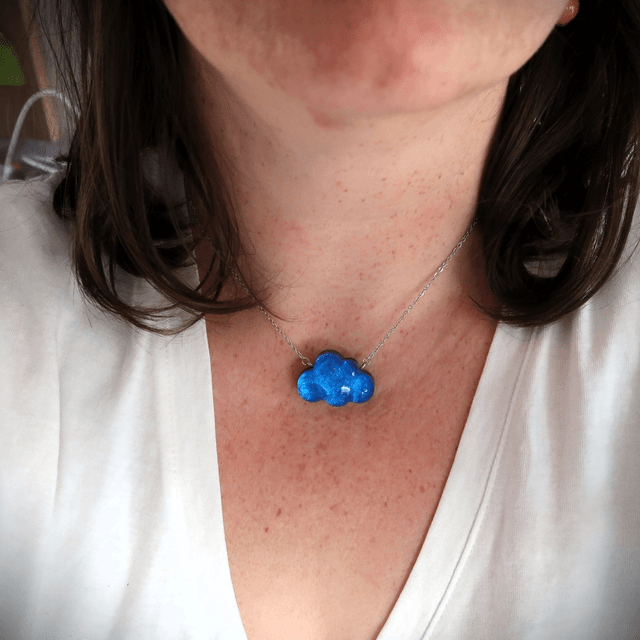 Collier Nuage bleu | CO274P | Pétri