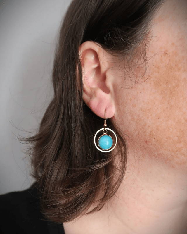 Boucles d'oreilles Hermès Ciel bleu | BO024