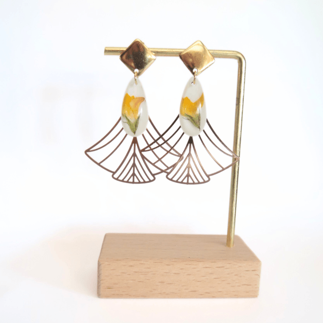 Boucles d'oreilles fleuries Eclat doré | BO218