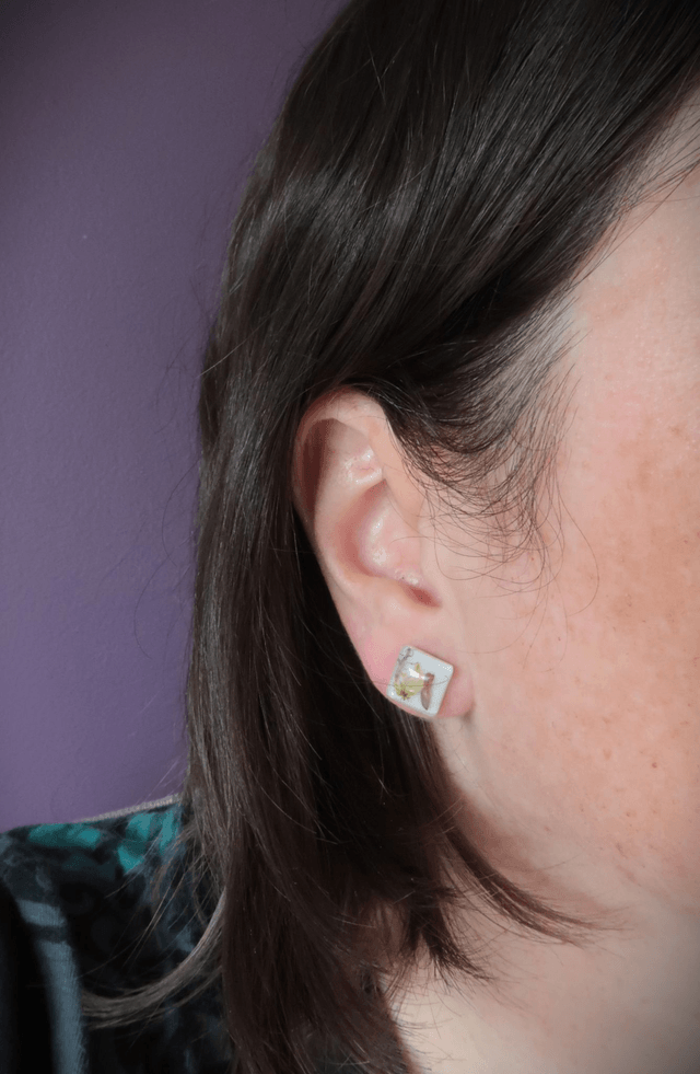 Boucles d'oreilles P'tites puces Tableau Fleuri | BO230F